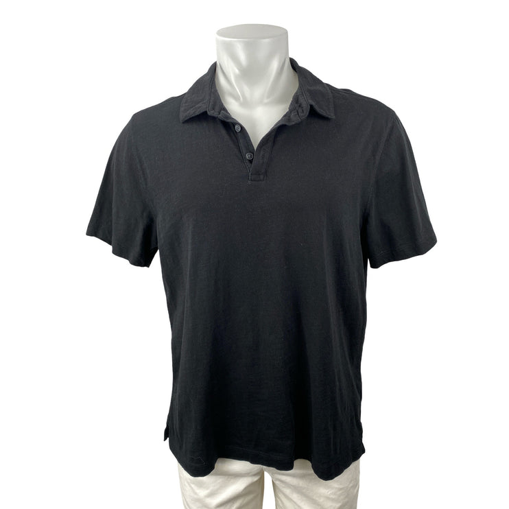 Banana Republic Vintage Men's Black Short Sleeve Golf Casual Polo Shirt Size L