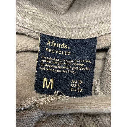 Afends Brown Long Sleeve Activewear Sports Hoodie Sweatshirt Sweater Top Size M