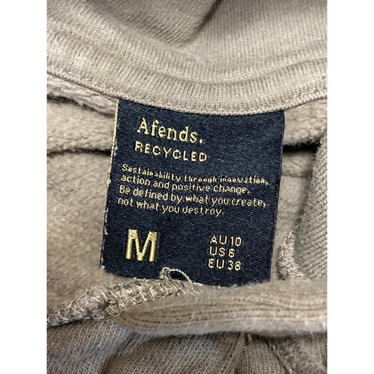 Afends Brown Long Sleeve Activewear Sports Hoodie Sweatshirt Sweater Top Size M