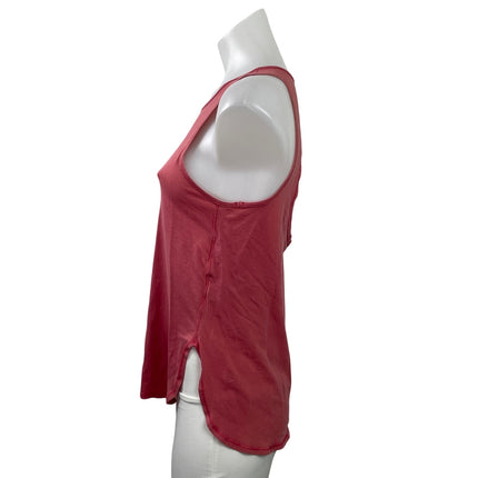 Lululemon Womens Pink Cutout Back High Low Yoga Workout Athletic Tank Top Size M