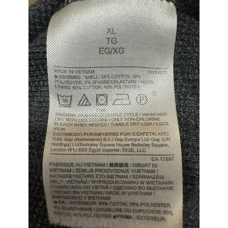 Banana Republic Mens Gray Long Sleeve Hooded Hoodie Sweatshirt Sweater Top XL