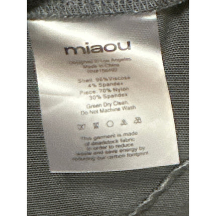 Miaou Women's Black Sleeveless High Neck Cutout Sheer Mesh Crop Tank Top Sz XXS