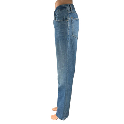 Abercrombie & Fitch 90's Straight Women's Blue Ultra High Rise Denim Jeans Sz 28