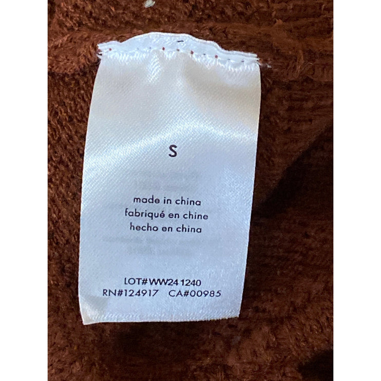 NEW WeWoreWhat Chestnut Brown Sleeveless Knit Sweater Brami Bra Top Size S