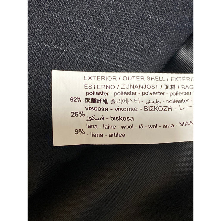 Zara Women's Black Pinstriped Collared Long Sleeve Button Blazer Coat Jacket M