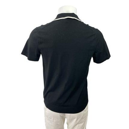 Theory Mens Black Collared Short Sleeve Performance Golf Polo Shirt Top Size S