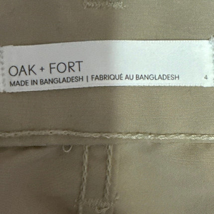 Oak + Fort Double Faced Beige High Rise Wide Leg Drawcord Baggy Trousers Pants 4
