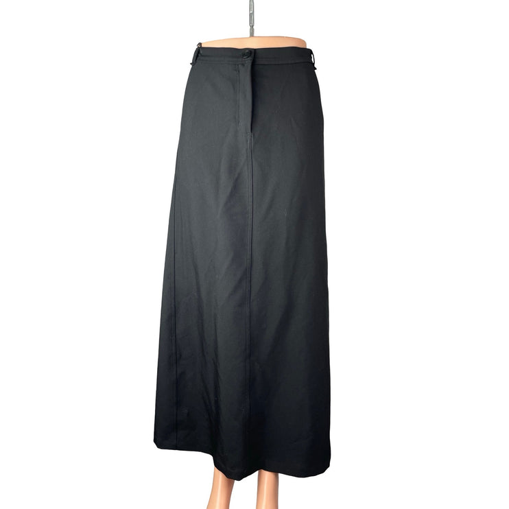 Cloud Inc Women's Black High Rise Zip Up Minimalist Business Maxi A-Line Skirt S