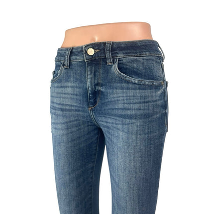 DL1961 Florence Ankle Mid Rise Intasculpt Skinny Blue Womens Denim Jeans Size 27