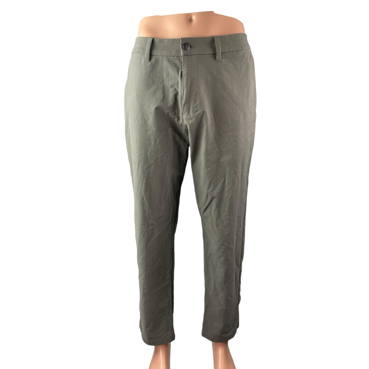 Lululemon ABC Men's Gray Mid Rise VersaTwill Classic Straight Trousers Pants 33