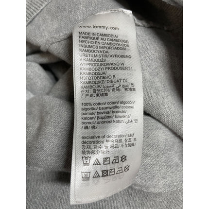 Tommy Hilfiger Men's Gray Logo Quarter Zip Long Sleeve Sweater Sweatshirt Top S