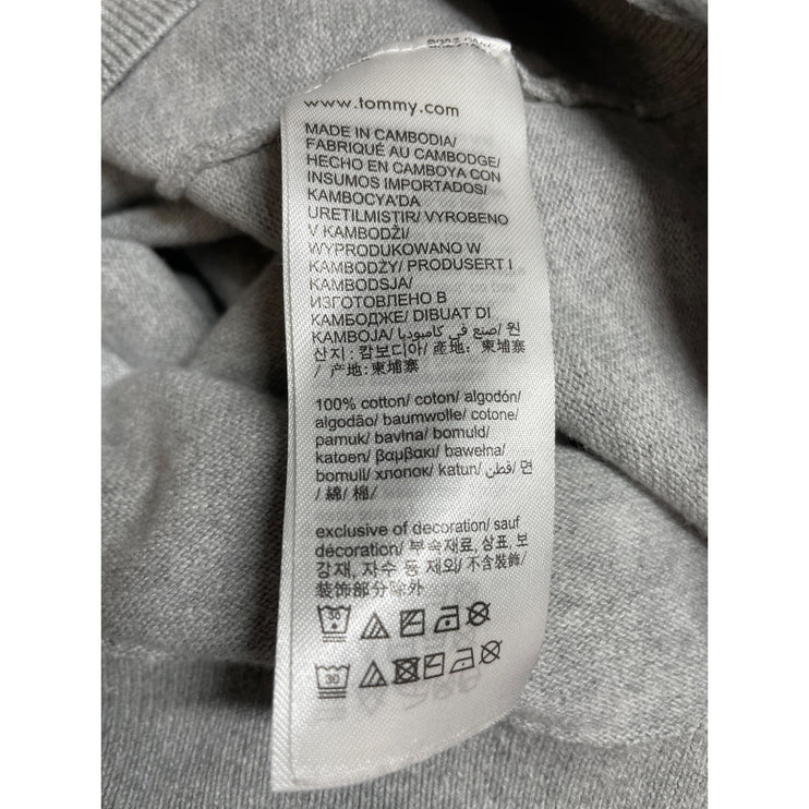 Tommy Hilfiger Men's Gray Logo Quarter Zip Long Sleeve Sweater Sweatshirt Top S