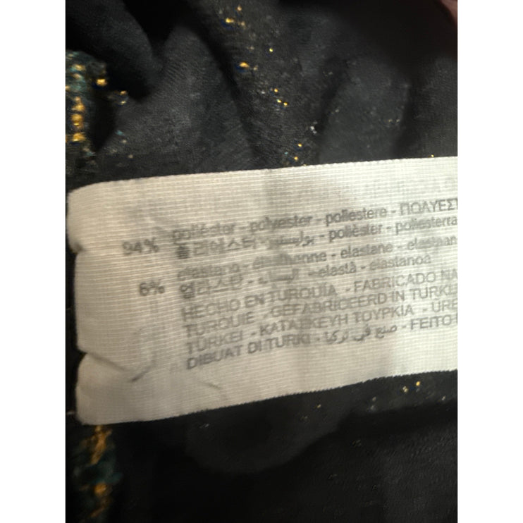 Zara Women's Multicolor Textured Mock Neck Sleeveless Crop Tank Sweater Top Sz M