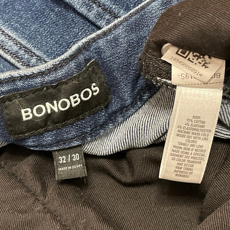 Bonobos Men's Blue Medium Wash Mid Rise Straight Leg Denim Jeans Size 32x30