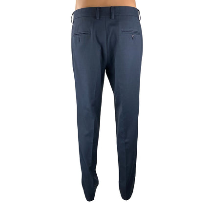 Kenneth Cole Reaction Blue High Rise Straight Chino Trousers Dress Pants 34X32