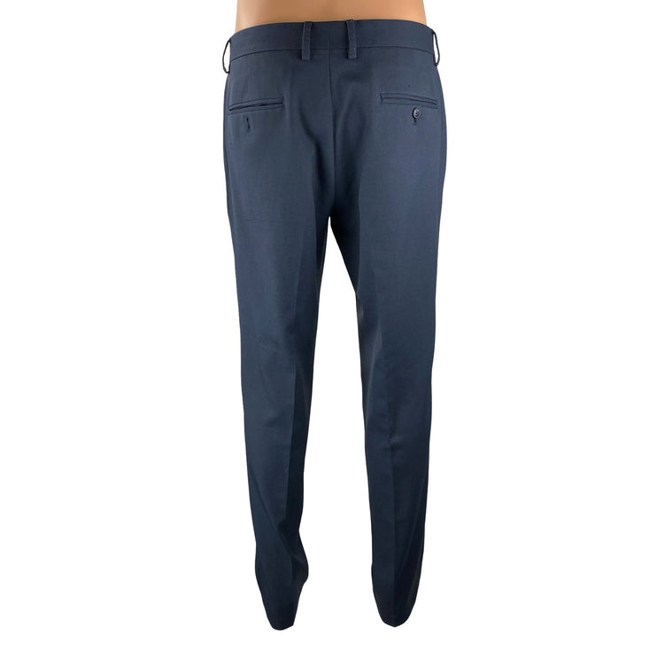 Kenneth Cole Reaction Blue High Rise Straight Chino Trousers Dress Pants 34X32