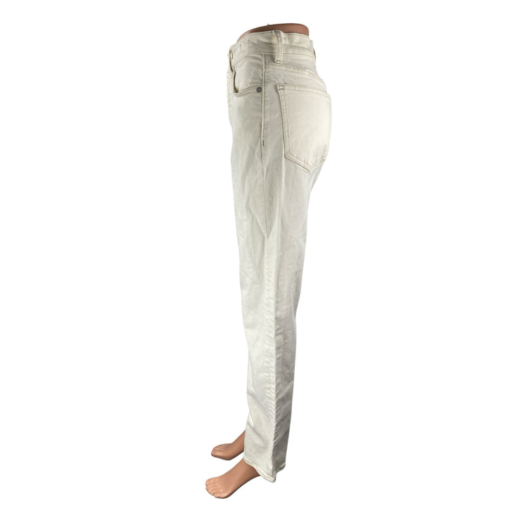 Madewell The Dean Women's White High Rise Workwear Straight Denim Jeans Pants 26
