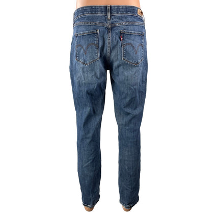Levi's Men's Blue High Waisted Faded Relaxed Fit Straight Denim Jeans Pants 14M