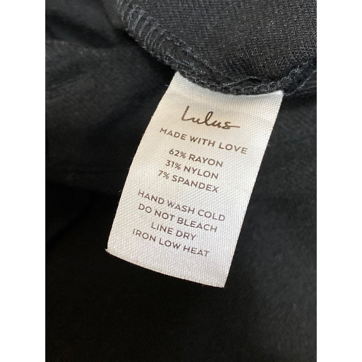 Lulus Women's Black High Waisted Flare Bootcut Wide Leg Trousers Dress Pants XL