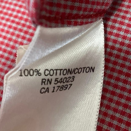 Banana Republic Men's Red Checkered Long Sleeve Button Down Shirt Top Size L