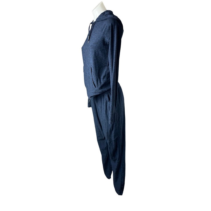 Outdoor Voices Women's Blue Hoodie Top Sweat Pants Athletic 2 Piece Set Size S