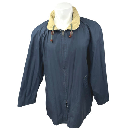 Valstar Men's Brown Reversible Button Zip Long Sleeve Rain Coat Jacket 52 US 42