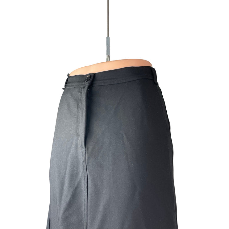 Cloud Inc Women's Black High Rise Zip Up Minimalist Business Maxi A-Line Skirt S