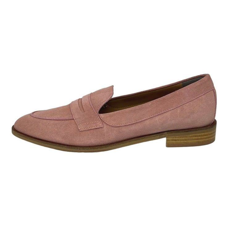 Everlane The Modern Pink Leather Suede Slip On Pointed Toe Loafers Shoes 8.5