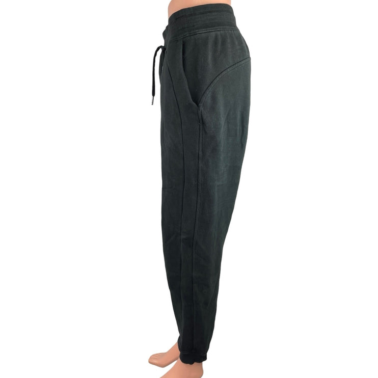 Lululemon Black Drawstring High Rise Running Athletic Jogger Sweat Pants Size S