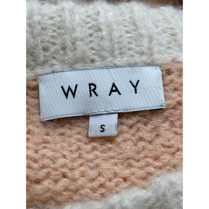 Wray Womens Multicolor Colorblock Alpaca Knit Crewneck Long Sleeve Sweater Top S