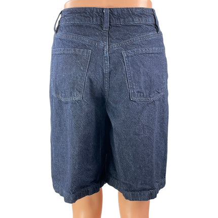 Dynamite Denim Women's Blue High Rise Straight Leg Bermuda Denim Jean Shorts 25