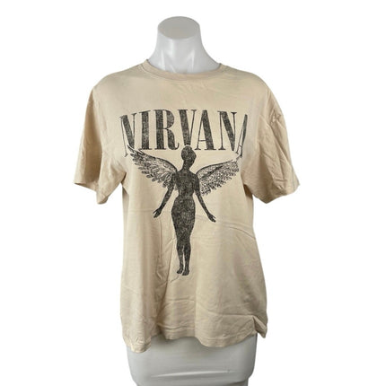 H&M Nirvana In Utero Graphic Crew Neck Short Sleeve Basic Tee T-Shirt Top Size S