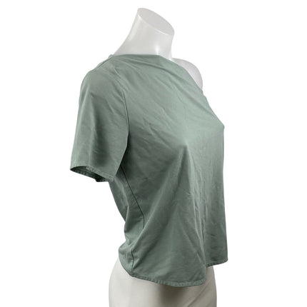 Love, Bonito Laylin Green Asymmetrical One Shoulder Short Sleeve Blouse Top Sz 4