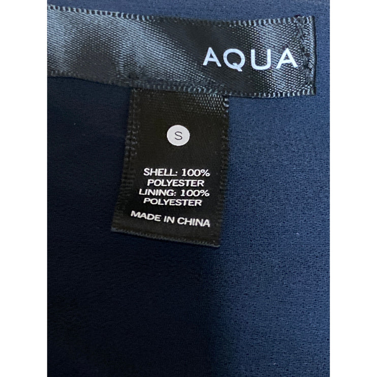 Aqua Women's Navy Blue V Neck Sleeveless Cami Basic Boxy Tank Blouse Top Size S