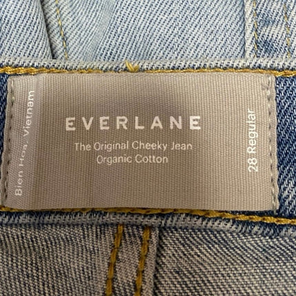 Everlane Original Cheeky Women's Blue Straight High Waist Denim Jeans Pants 28