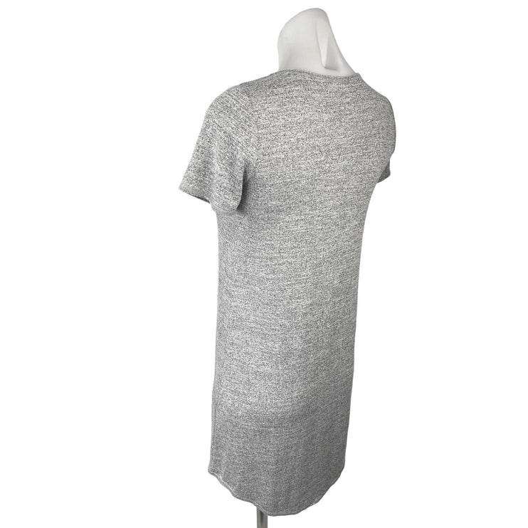 Aritzia Wilfred Gray Knit Crew Short Sleeve Pull On Mini Shift T-shirt Dress XS