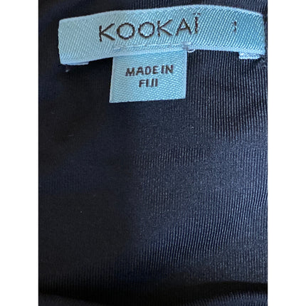 Kookai Women's Black Lace Up Crisscross Sleeveless Cami Blouse Tank Top Size 1