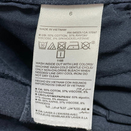 Old Navy Pixie Women's Navy Blue High Rise Tapered Cropped Trousers Pants Size 6