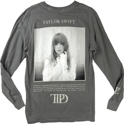 The Tortured Poets Dept Gray White Taylor Swift Concert Tour Sweatshirt Top Sz S