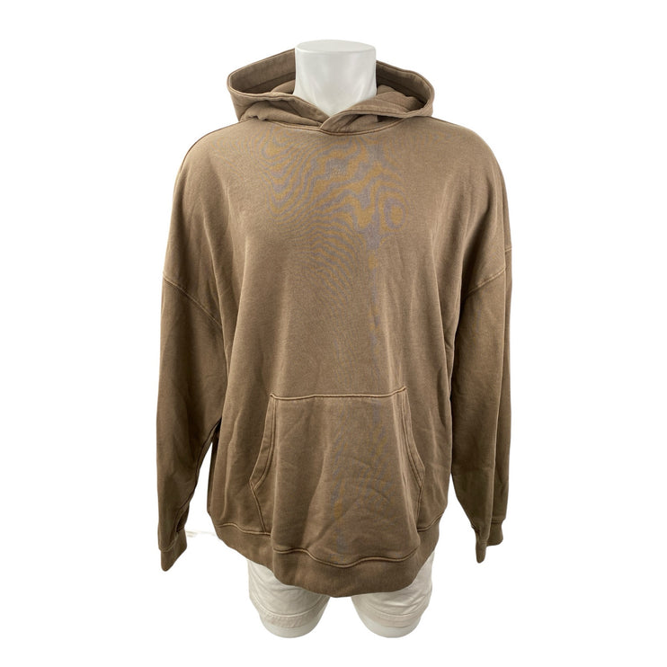 No Boundaries Men's Tan Khaki Hoodie Hooded Long Sleeve Sweatshirt Top Size XXL