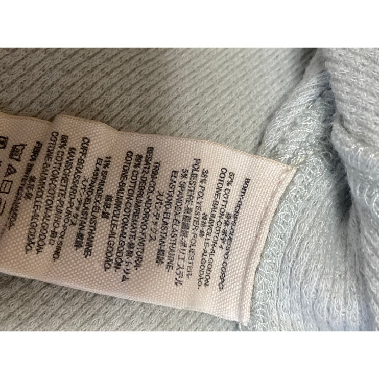 Free People We The Free Green Bandana Cuff Waffle Knit Long Sleeve Sweater Sz S