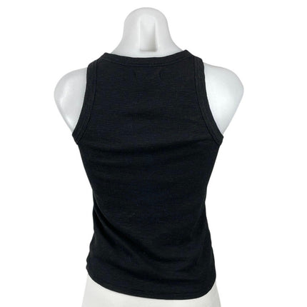 Madewell Women's Black High Neck Sleeveless Basic Knit Cami Tank Top Size XXS