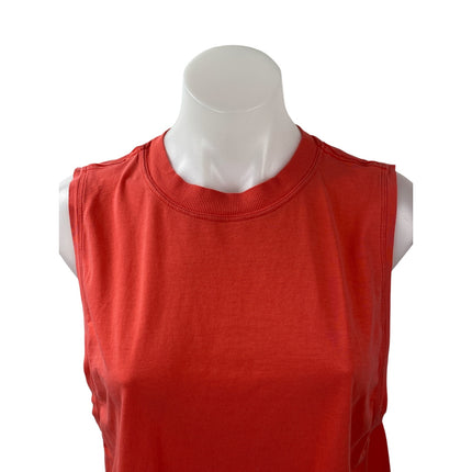 Lululemon Womens Coral Sleeveless Workout Yoga Athletic Muscle Tee Tank Top Sz 3