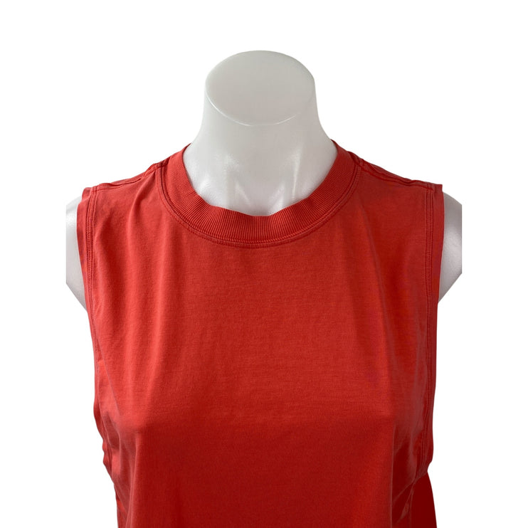 Lululemon Womens Coral Sleeveless Workout Yoga Athletic Muscle Tee Tank Top Sz 3