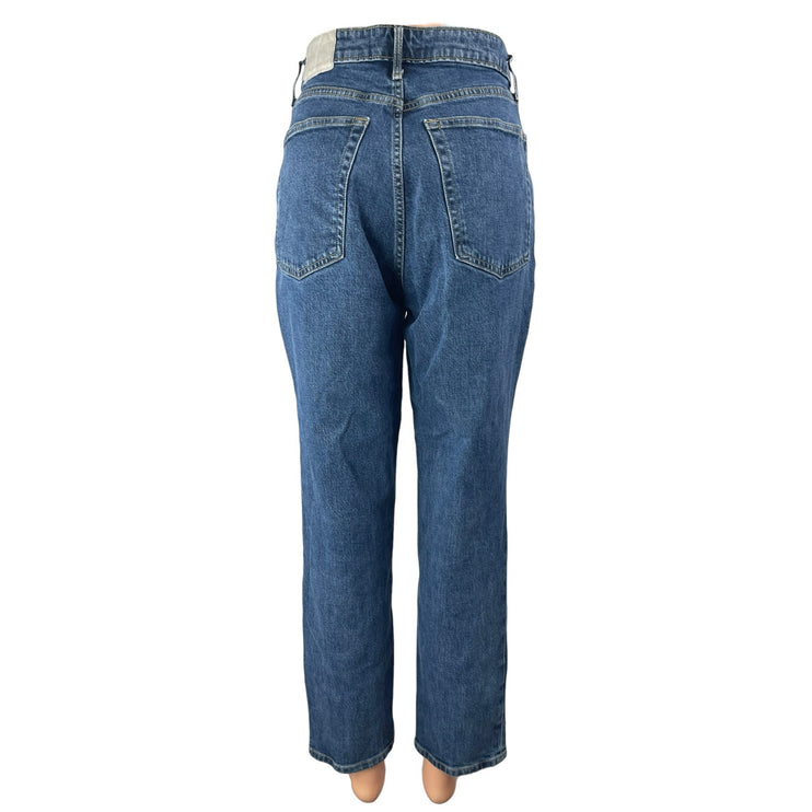 Everlane The Curvy Cheeky Women's Blue High Rise Straight Denim Jeans Pants 30