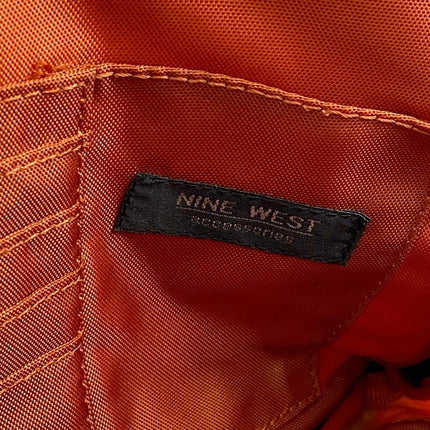 Nine West Unisex Coral Nylon Messenger Pockets Adjustable Crossbody Handbag OS