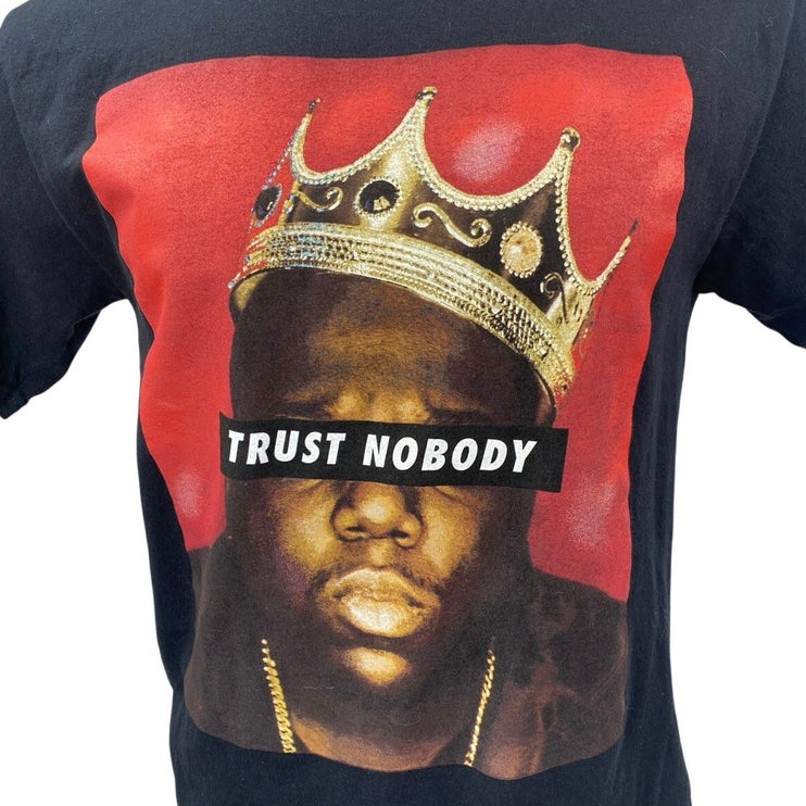 The Notorious B.I.G. Biggie Trust Nobody Men's Black Graphic Tee T-Shirt Top S/M