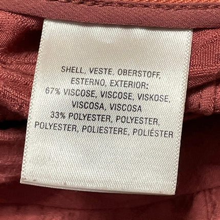 Anthropologie Ett:Twa Aubade Brown Jacquard Belted Tapered Trousers Pants Size 6