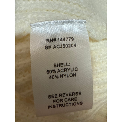 12th Tribe Cream Yellow Button Up Long Sleeve Oversized Knit Cardigan Sweater S