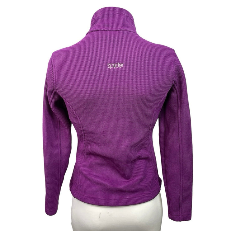 Spyder Endure Core Purple Mock Neck Long Sleeve Sweatshirt Sweater Jacket Top S